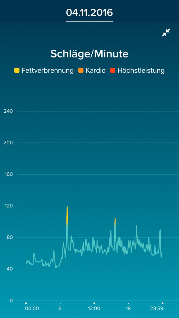 Fitbit App - Herzfrequenz