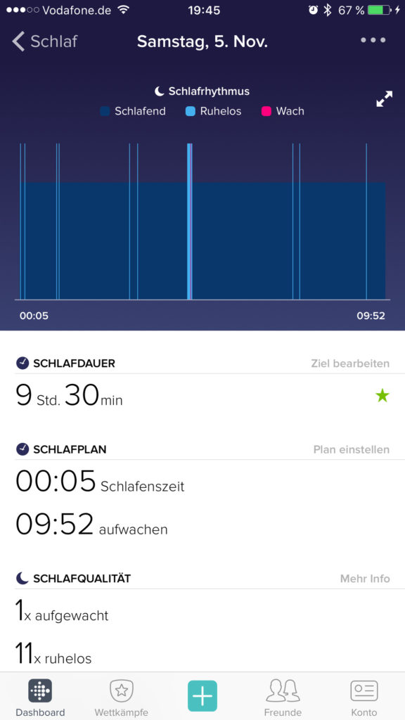 Fitbit App - Wie hast du geschlafen?