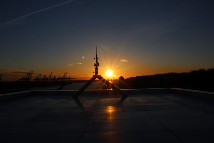 Dockland-Hamburg-Sonnenuntergang
