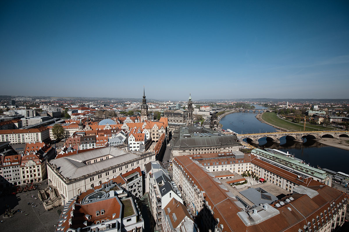 Dresden Blick über die Altstadt von der Frauenkirche