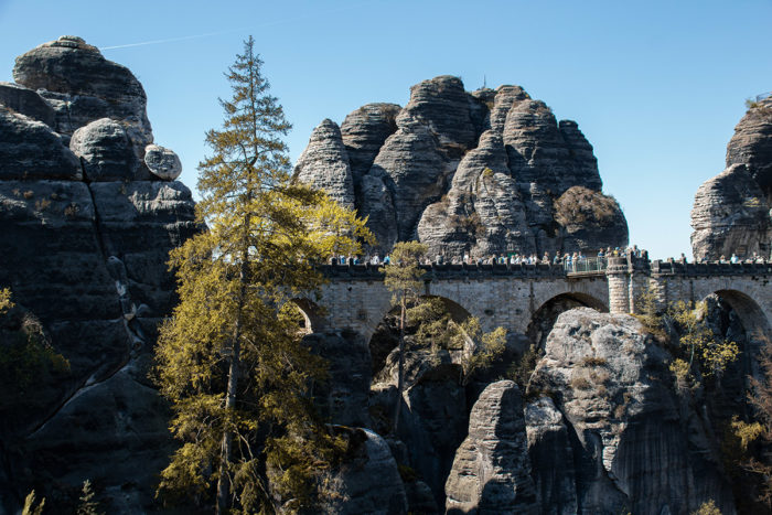 Die Bastei-Brücke im Elbsandsteingebirge